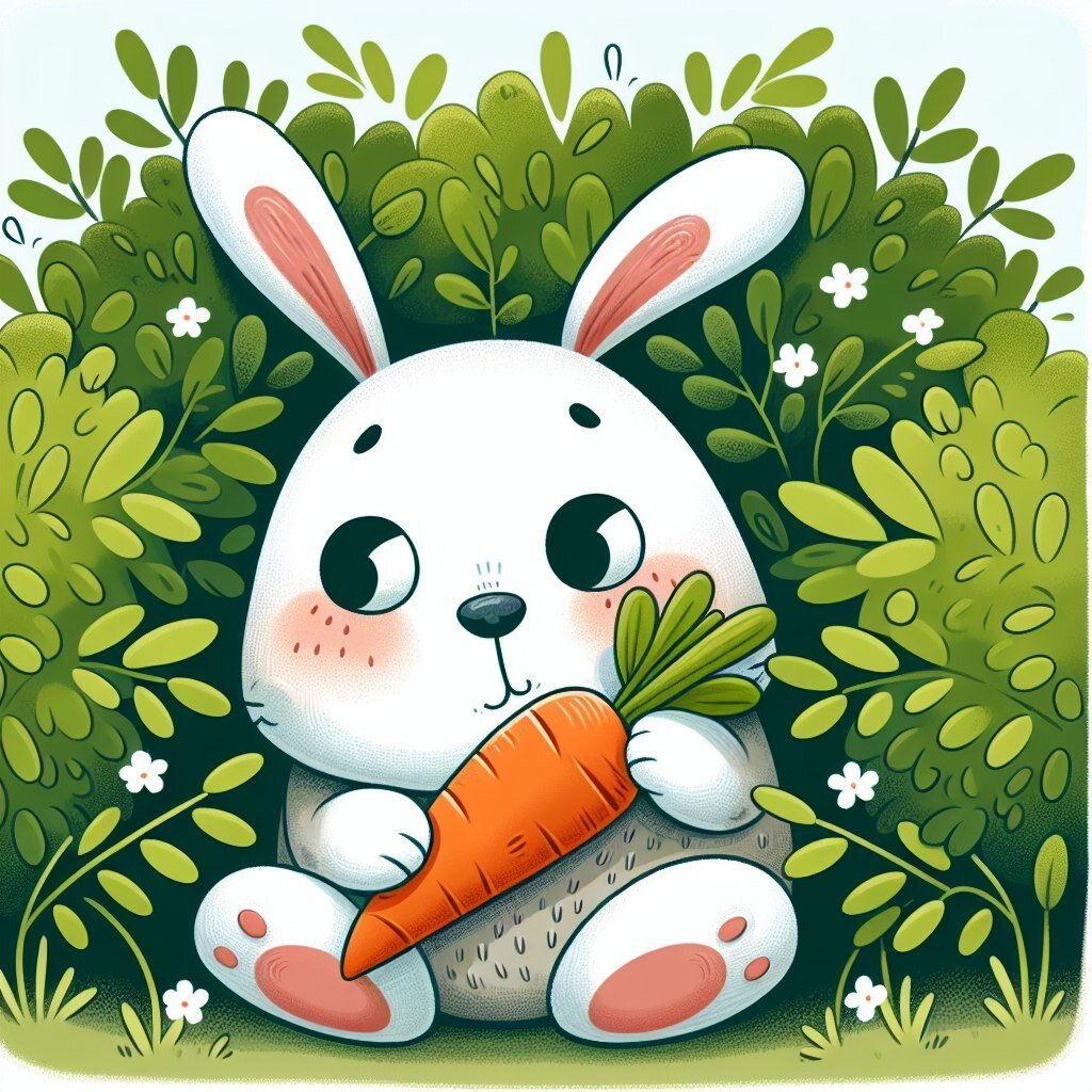 Зайка, любитель морковки