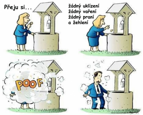 1) Желаю себе...
2) никакой уборки, никакой готовки, никакой стирки и глажки...