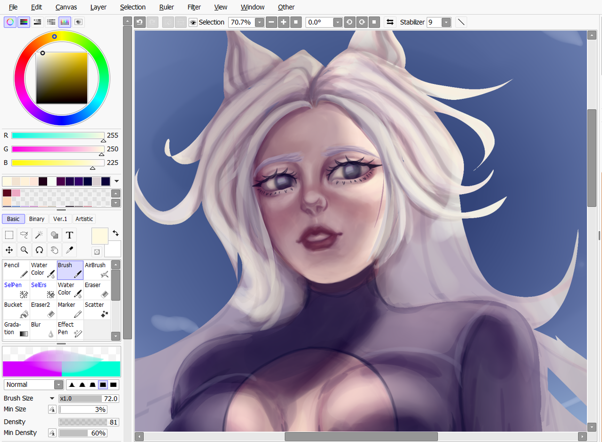 Сольга (скриншот процесса рисования)