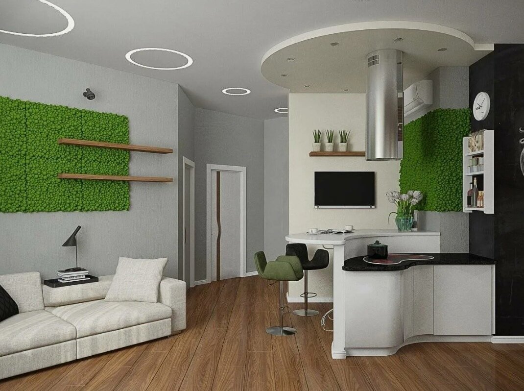 Лучше минимизировать в маленькой квартире количество межкомнатных дверей