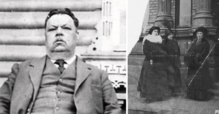 Федор Колобов и его жена с дочерьми