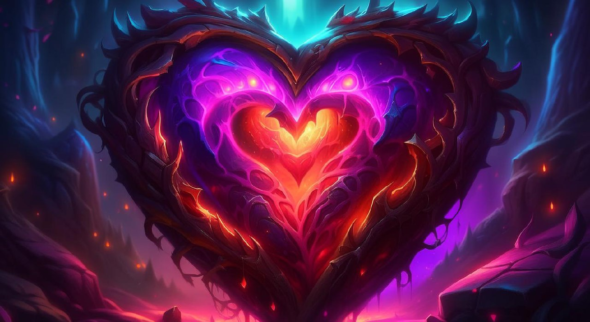 Результат генерации по запросу "Проявление любви, нарисованное сердце", стиль: artstation