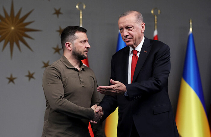    Владимир Зеленский и Реджеп Тайип Эрдоган. Архивное фото.Tolga Bozoglu/EPA/Reuters