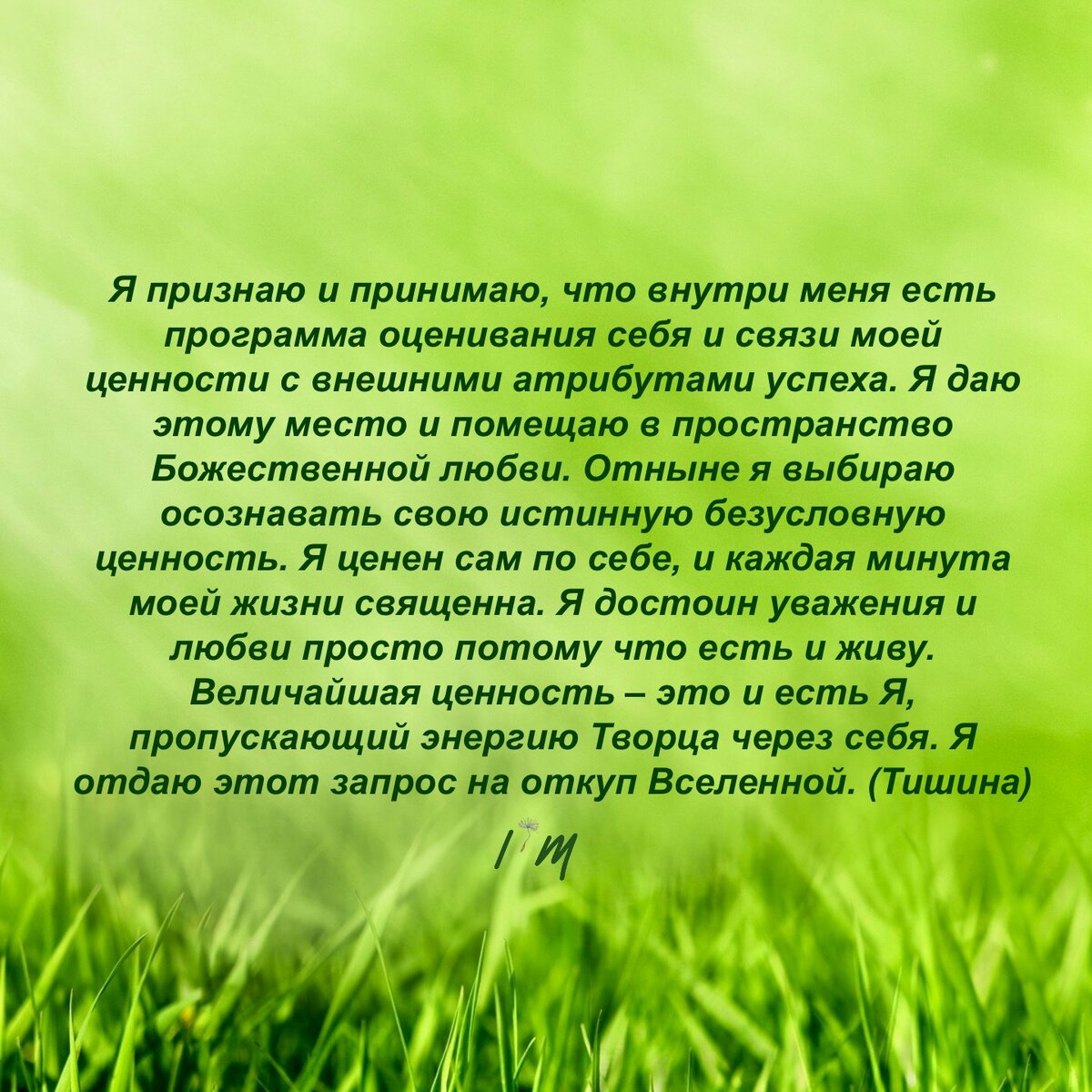 Если актуально, зачитывай мой авторский настрой.
Слово «тишина» в конце - напоминание о желательности остановки внутреннего диалога хоть на несколько секунд.