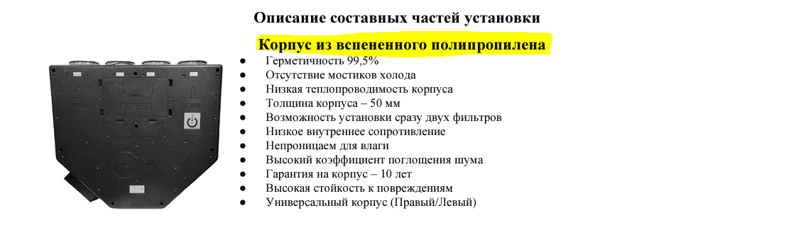 Рис. 1 Материал корпуса установки
