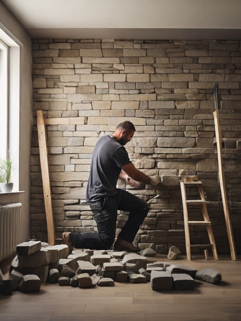 Мужчина построил стену в своей квартире