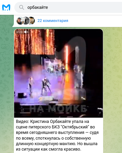    Фото: скриншот Telegram-канала "Mash на Мойке"