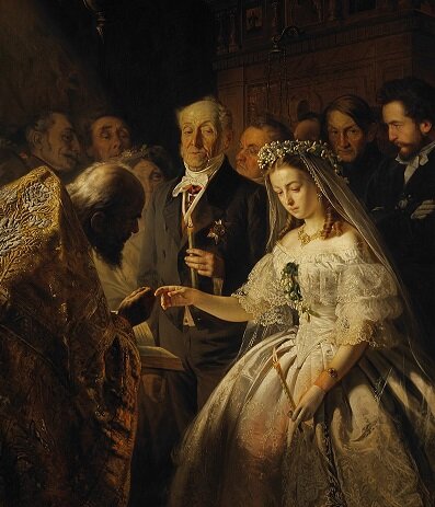 Картина русского художника Василия Пукирева «Неравный брак», 1862 год.  