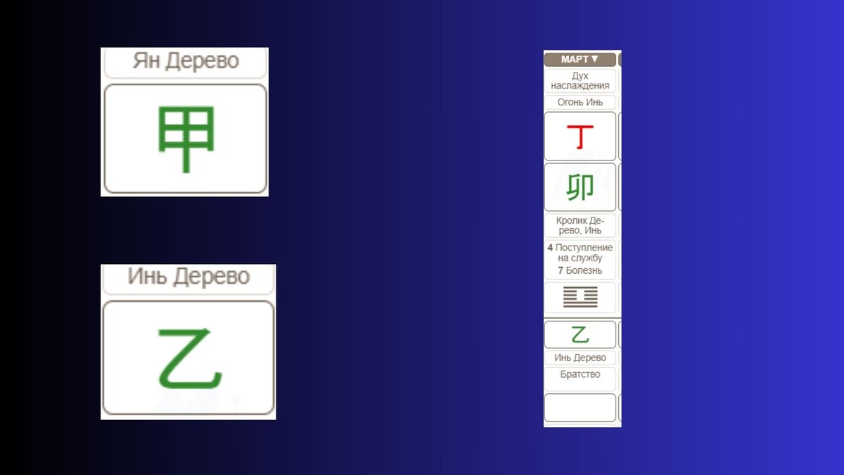 Дерево Ян/Инь и столп месяца