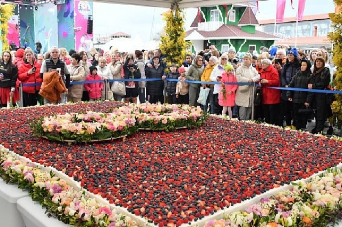    Женщинам Сочи подарили самый большой торт в России