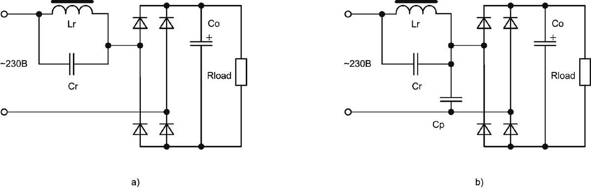 Рис.1. Пассивный ККМ с фильтром-пробкой на 3-ю гармонику сетевой частоты.