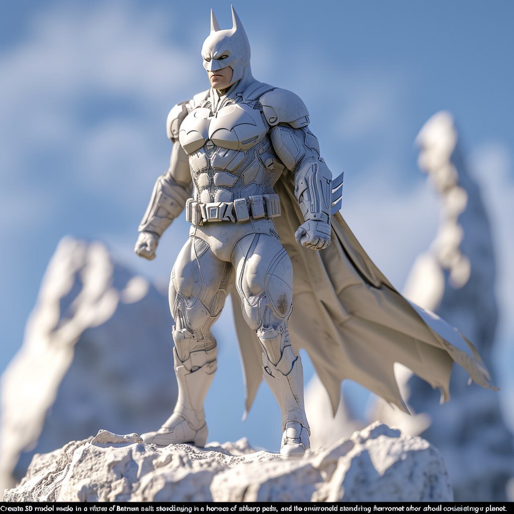 Модель Бэтмена сгенерированная в Midjourney v6 