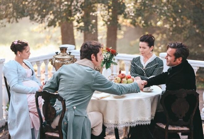 Кадр из фильма "Онегин" 2024 г