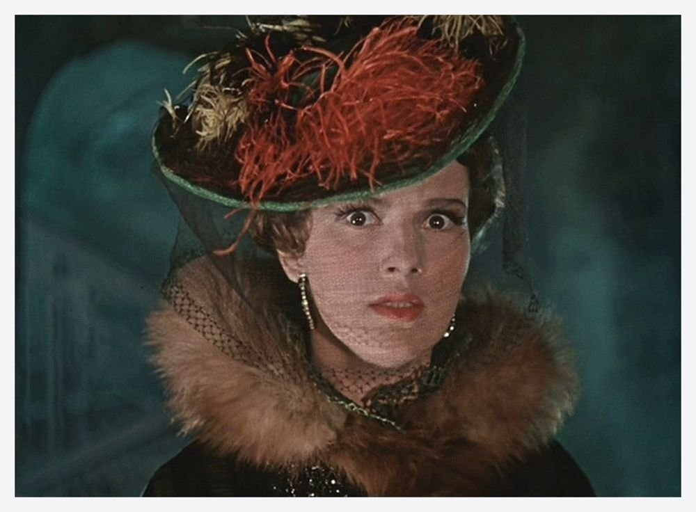 Юлия Борисова в роли Настасьи Филипповны. Кадр из кинофильма "Идиот", 1958 год