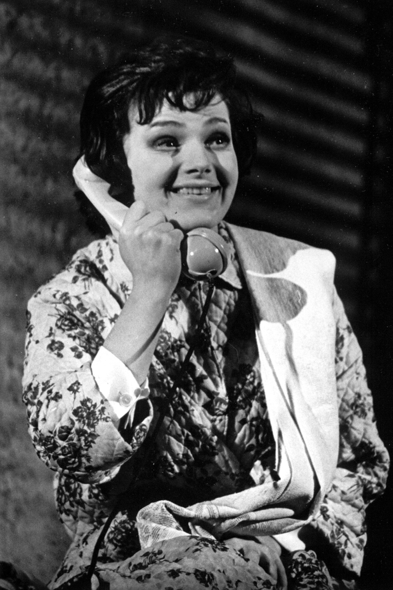 В спектакле "Двое на качелях"