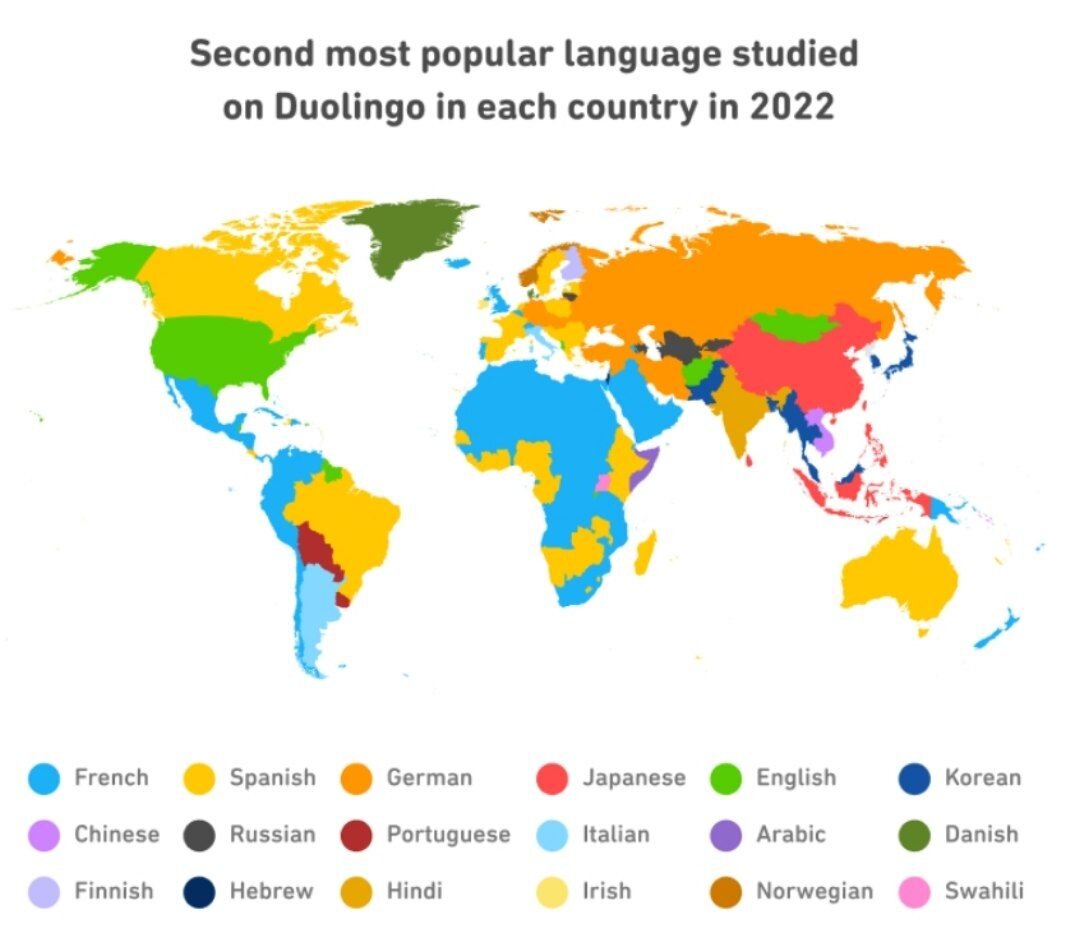 Популярность изучения второго иностранного языка