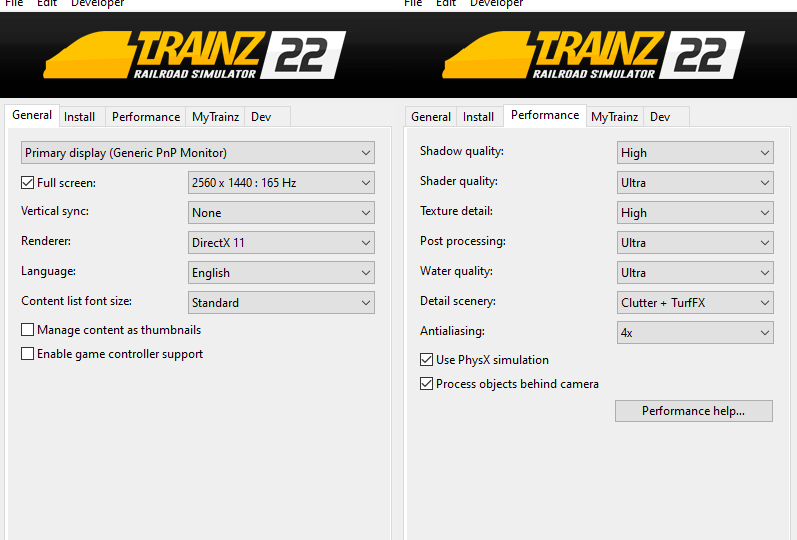 Мои настройки Trainz 2022