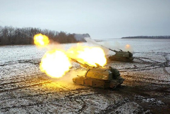    Боевая работа расчетов САУ «Мста-С»