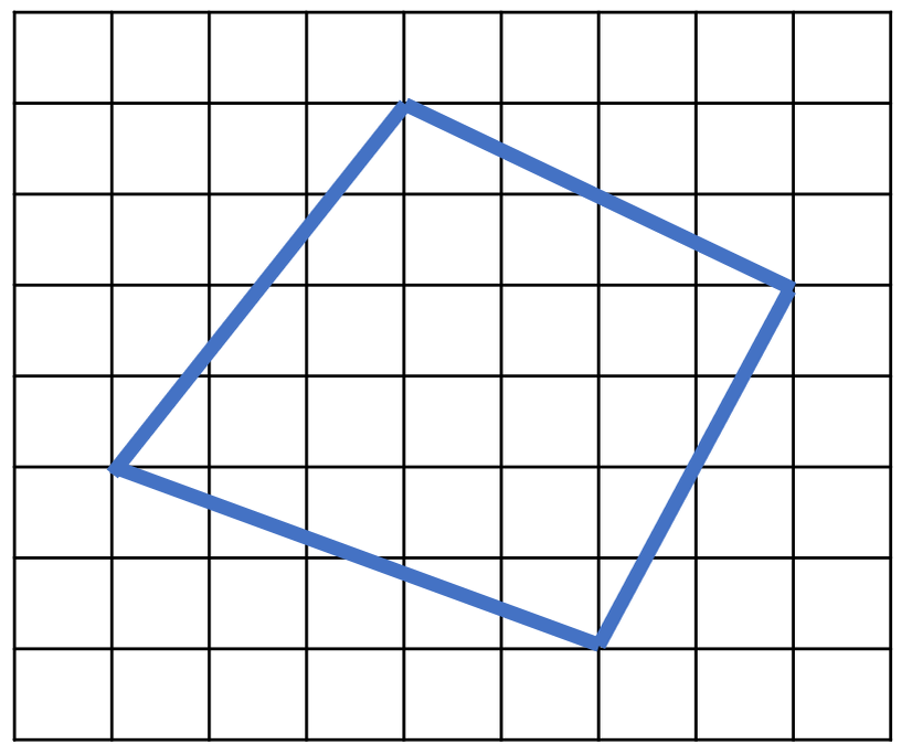 Предлагаю посчитать площадь очень несложной фигуры. Это неправильный четырёхугольник. Не могу сказать, что задача сложная.