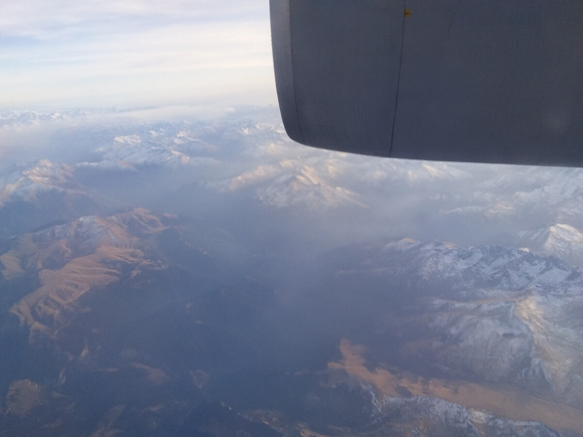 Фото с самолета, летящего в Сирию