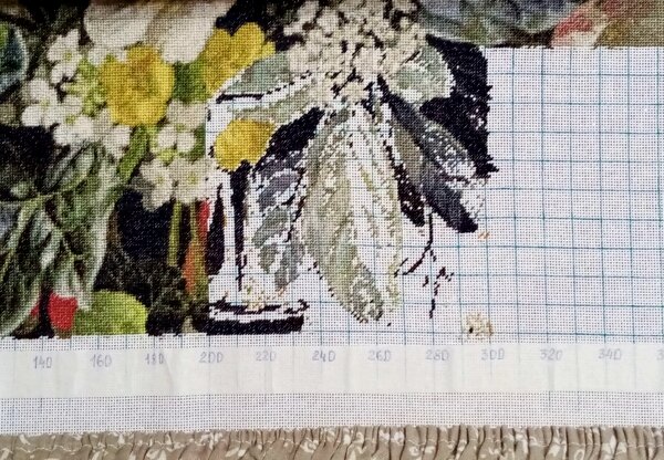 Разметка гелиевым стержнем на конгресс-страмине 24 каунта