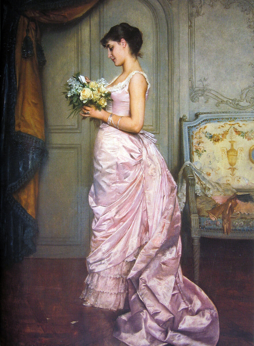 Французский художник Огюст Тульмуш (Auguste Toulmouche, 1829—1890), «Записка»

