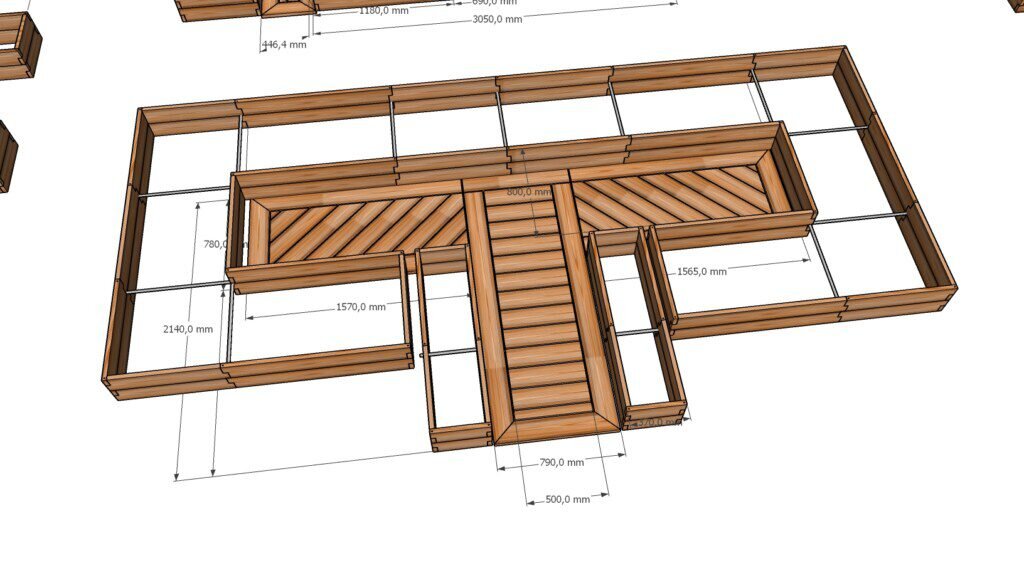 Садовый паркет из лиственницы - декинг ЭкоДеко