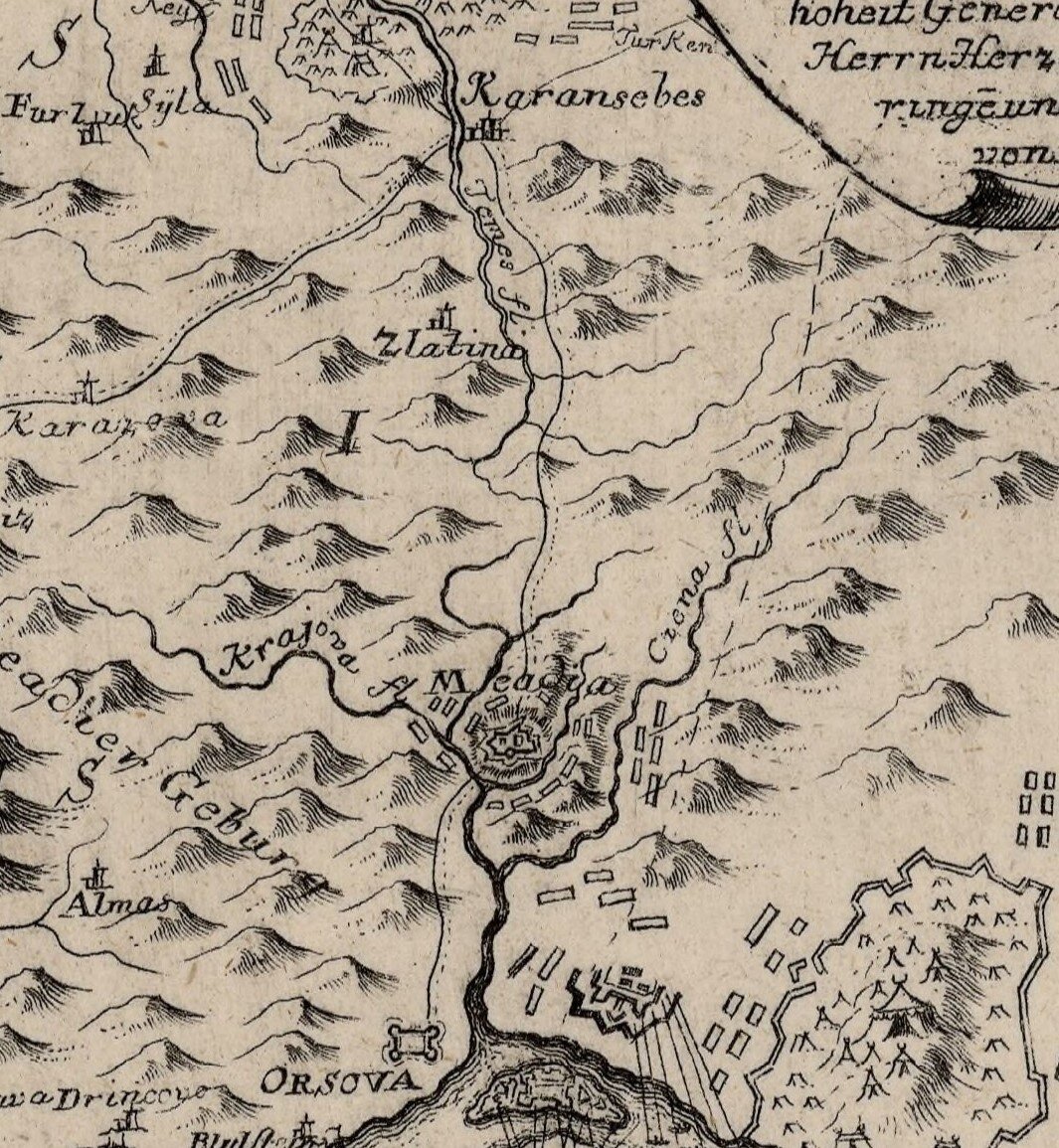 Театр военных действий. Карта XVIII века.