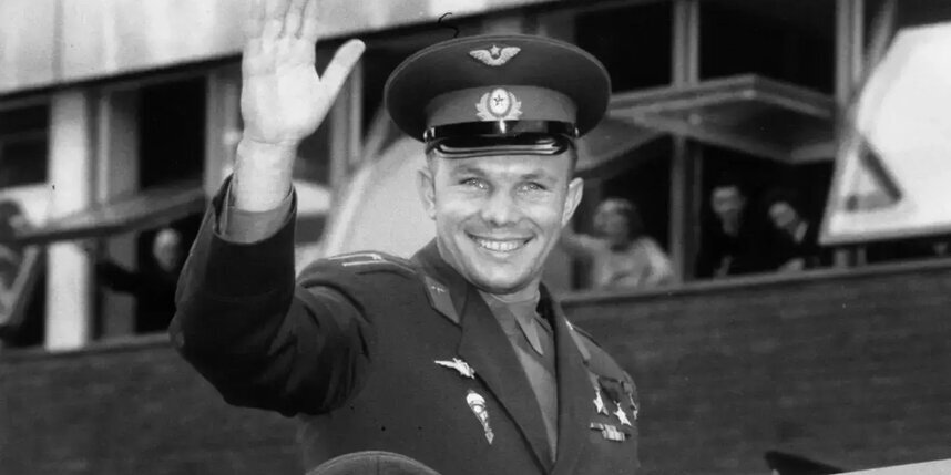    Юрий Гагарин в Лондоне.