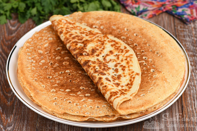 Интересный способ приготовления блинов (тесто замешиваю вечером без грязной посуды, а утром быстро пеку)