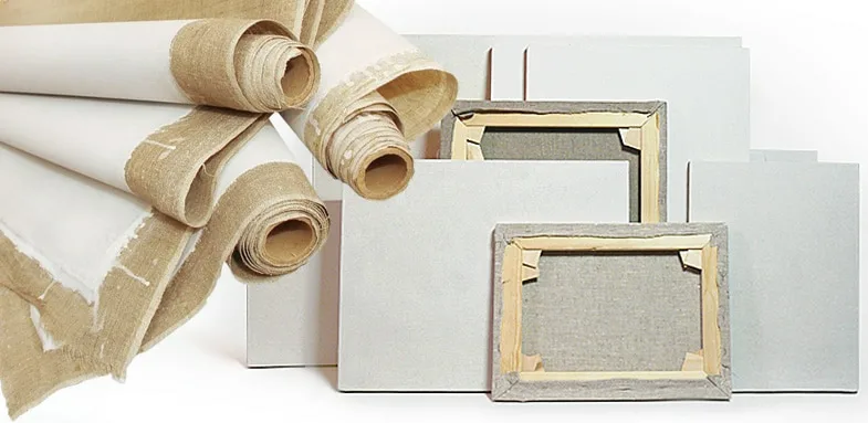 Холст на подрамнике. Холст в рулоне. 