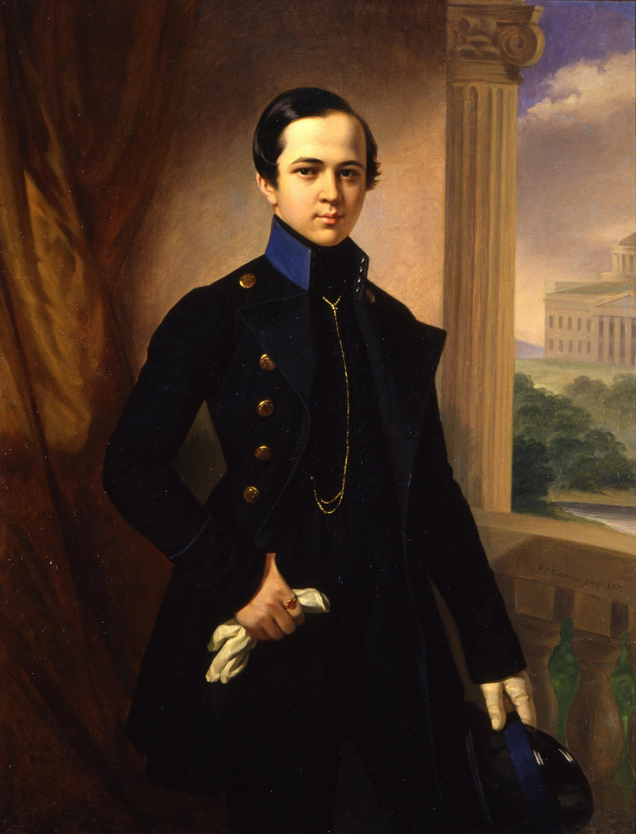 Портрет графа Алексея Сергеевича Уварова (1825–1885). Каневский И. К. (Kaniewski Jan Ksawery), 1843 г.