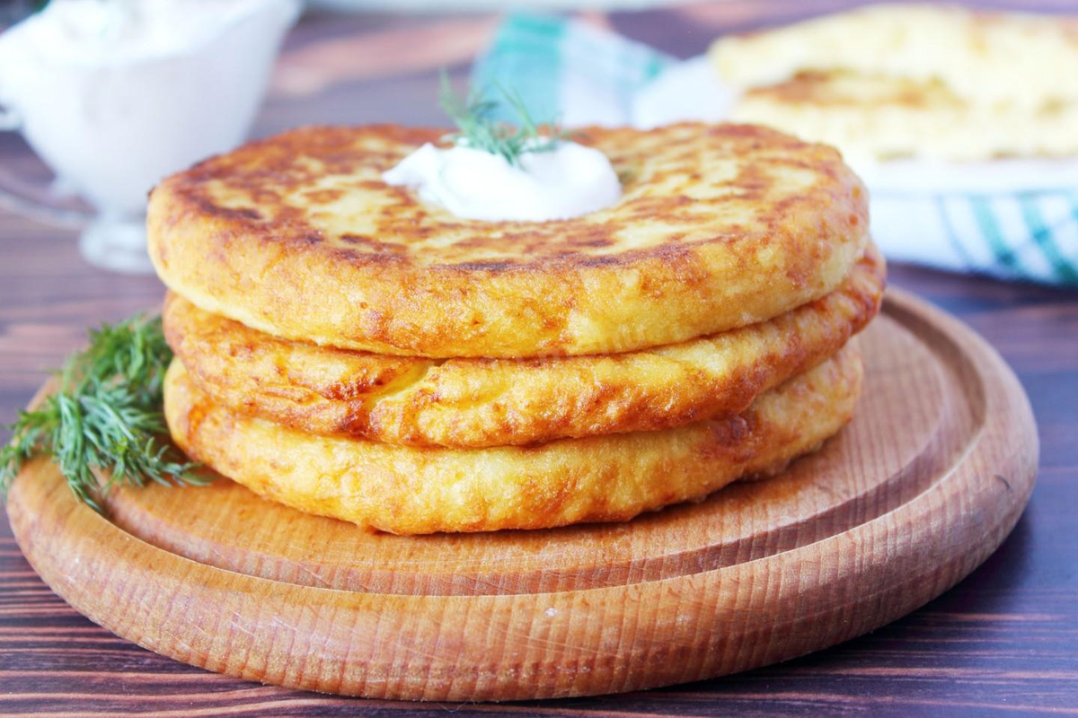 Картофельные лепёшки, жаренные на сковороде