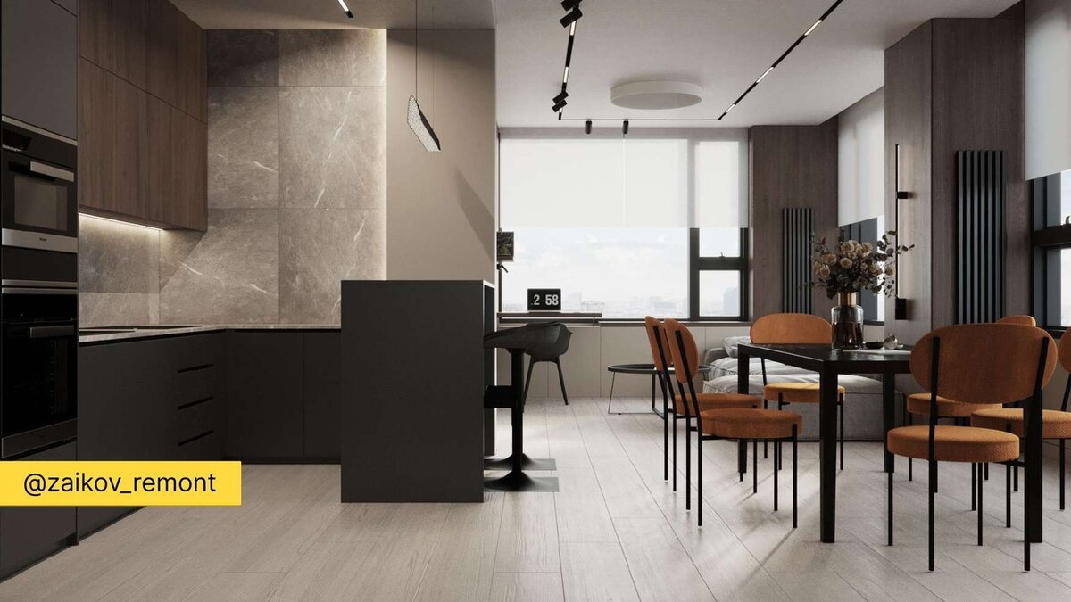 Интерьер кухни. ЖК Небо