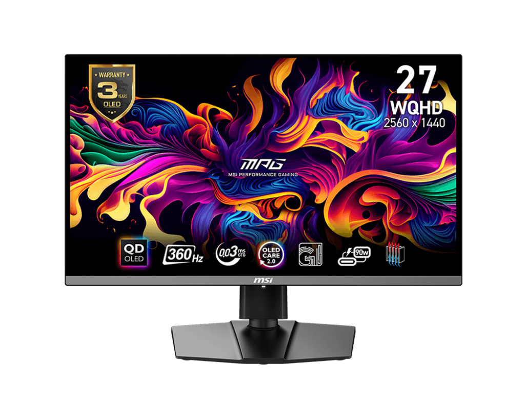 монитора MSI MPG 271QRX QD-OLED (360 Гц, 2K, 26.5“)