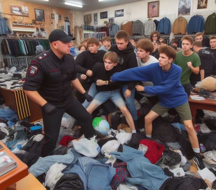                     Нейросеть очень четко передала атмосферу завоза))  (создано на Bing) 