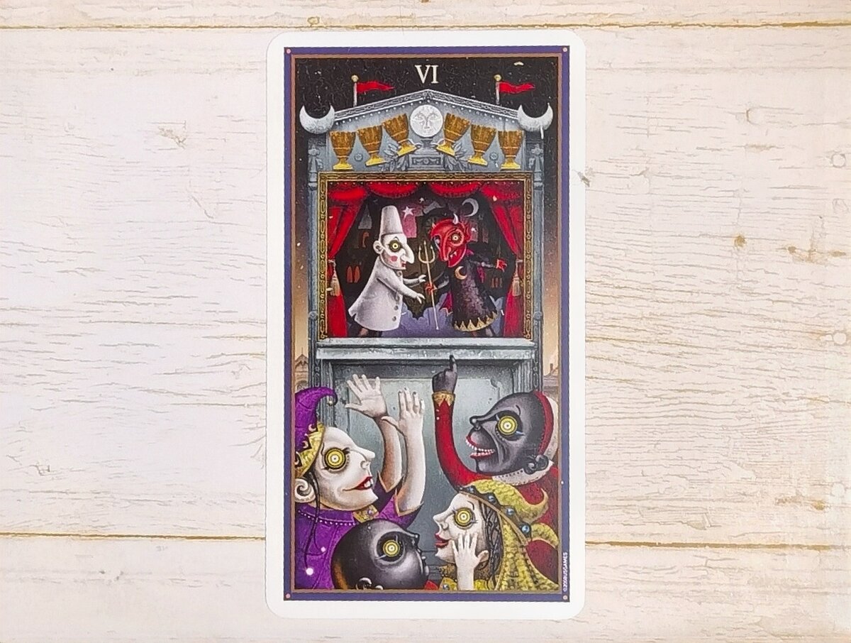 Аркан "VI Кубков". "Таро Безумной Луны".