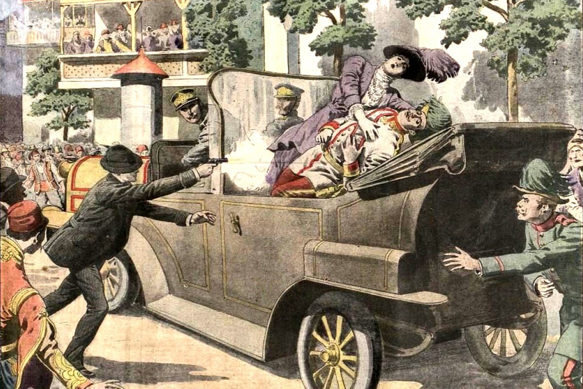 Убийство австрийского эрцгерцога Франца Фердинанда 28 июня 1914 года. Фото из открытых источников.