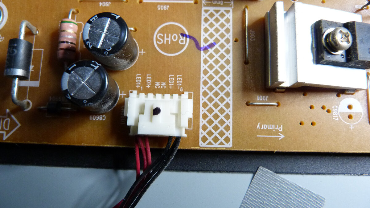 LG 32LJ500V замена, доработка, переделка подсветки. Из параллельной в ...