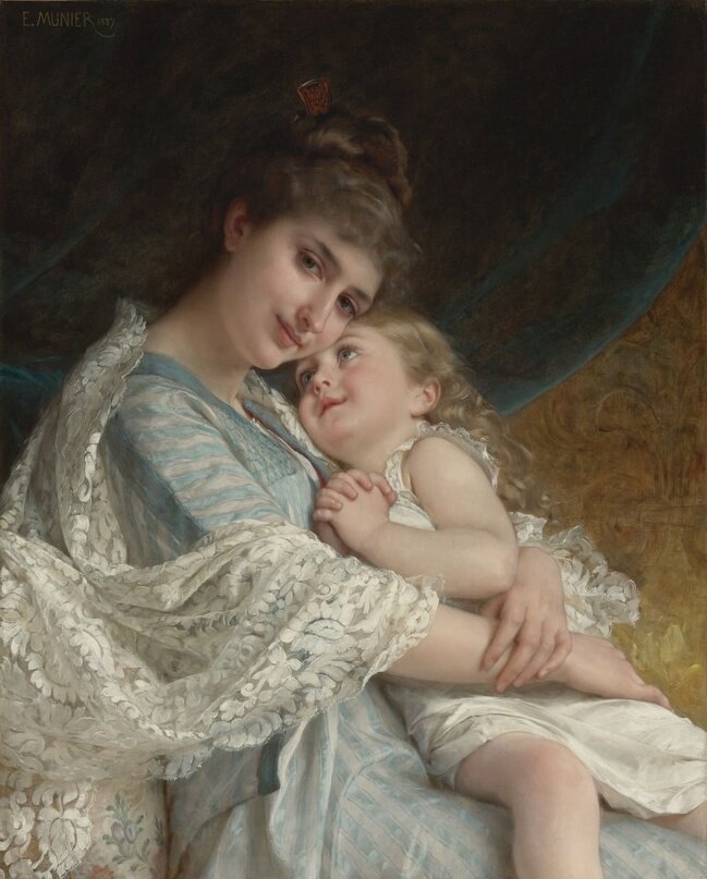 Эмиль Мюнье. «Нежные объятия» (1887)