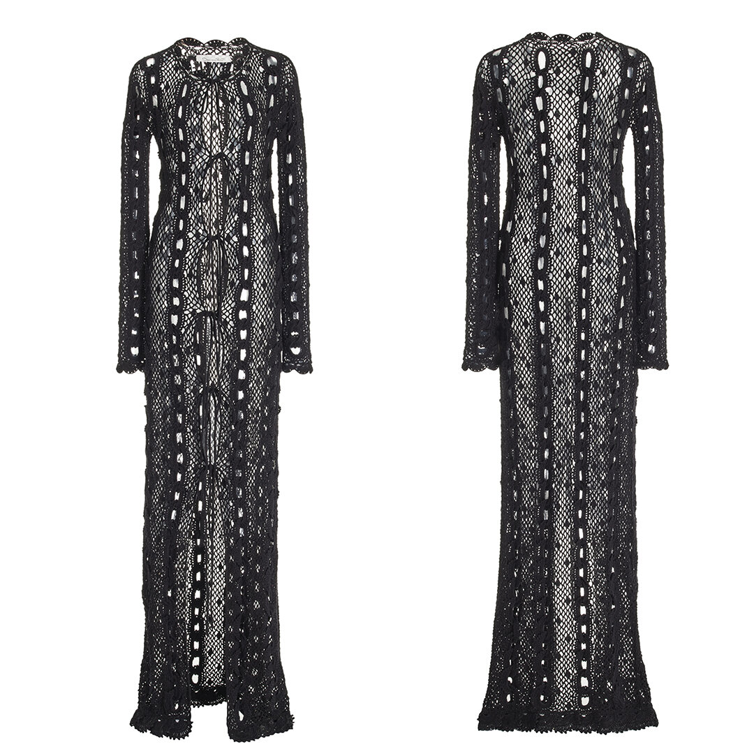 Черный кардиган от бренда Oscar de la Renta