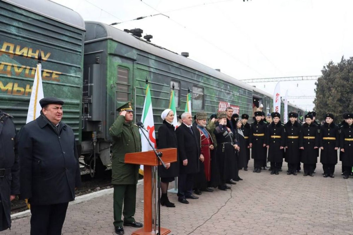    Поезд Минобороны России «Сила в правде» встретили в Ингушетии