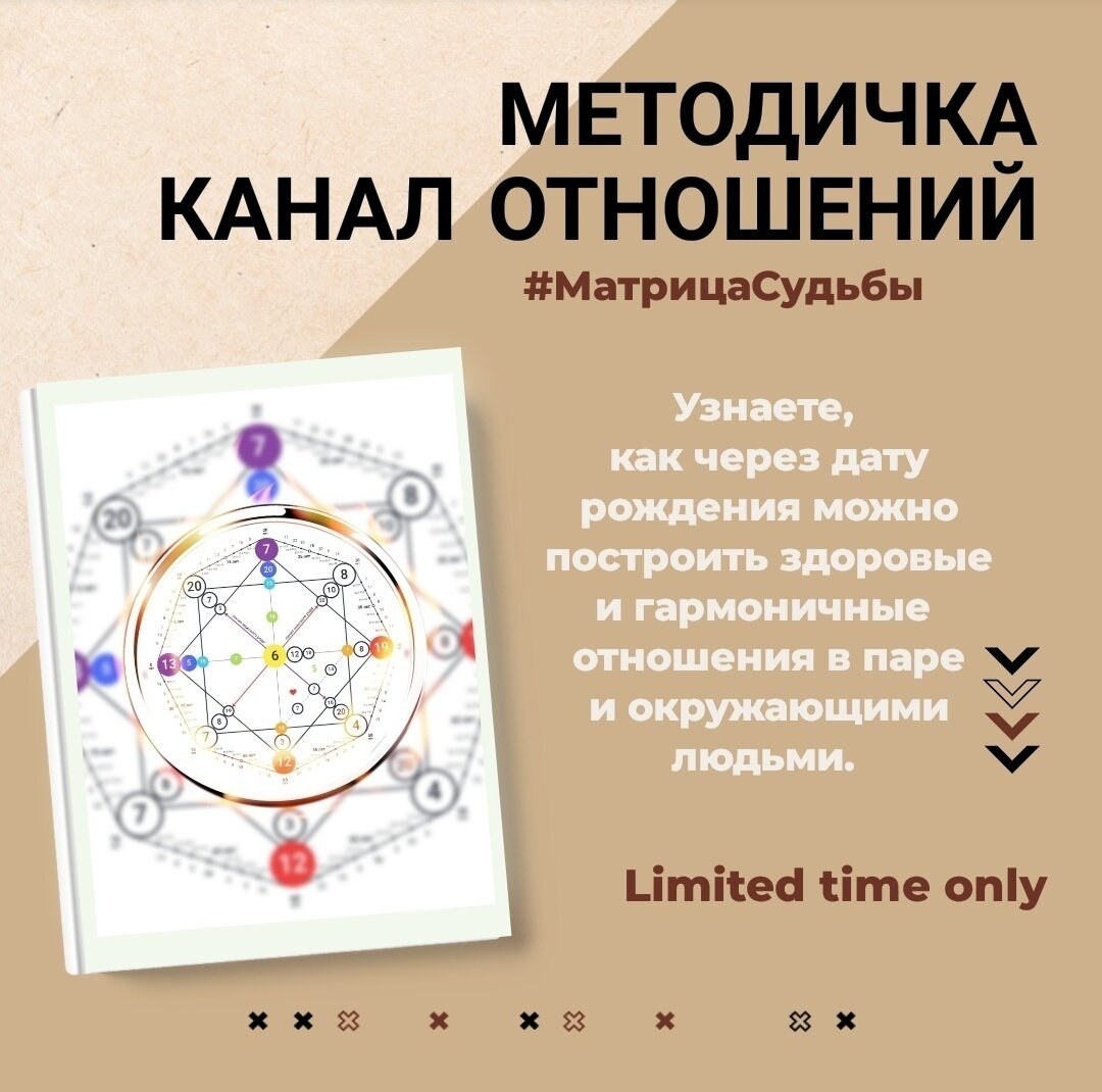 Методичка, которая поможет расшифровать канал отношений в матрице судьбы. 