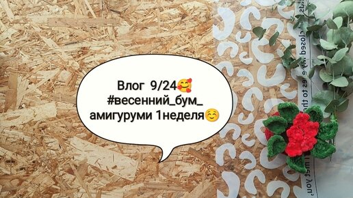 Влог 9/24🥰 #весенний_бум_амигуруми 1 неделя☺