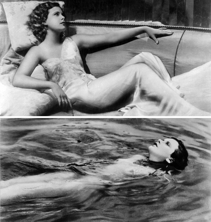 На фото: кадры из фильма «Экстаз» (Extase или Ecstasy). 1932 год. Хедвига Ева Мария Кислер, взявшая псевдоним Хеди Ламарр. Взрывная красота, которая изобрела Wi-Fi. Источник: https://sun6-21.userapi.com/lIwCA1-SOPtOqgBsRXZEmuToGwYEQ6u_zB3CIQ/ULOgdMQjhO4.jpg