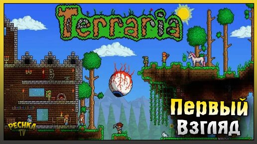 TERRARIA ПЕРВЫЙ ВЗГЛЯД И ОБЗОР ИГРЫ! Terraria