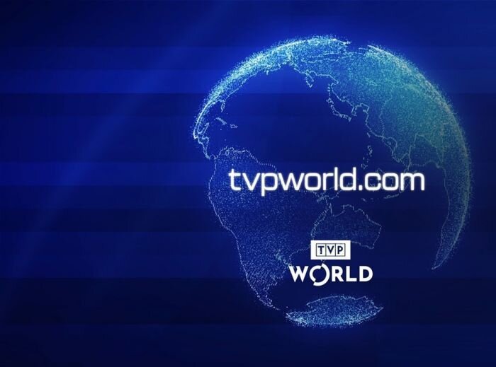 Иллюстрация с лого телеканала TVP World.