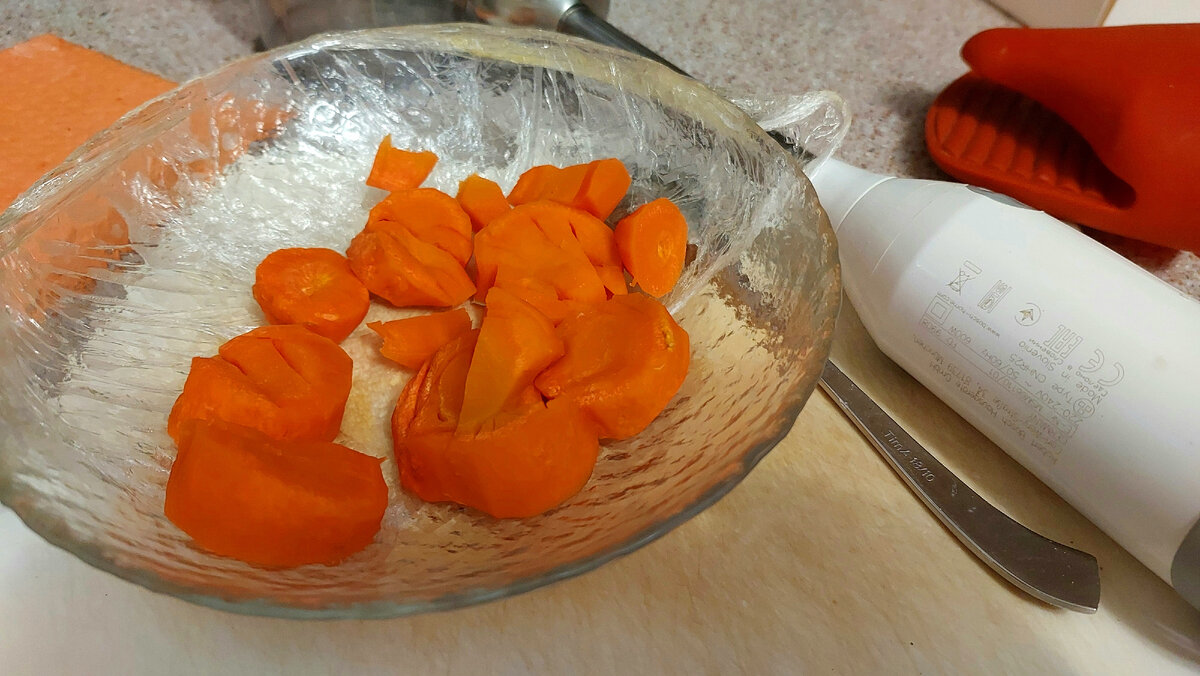 Морковь вареная в микроволновке