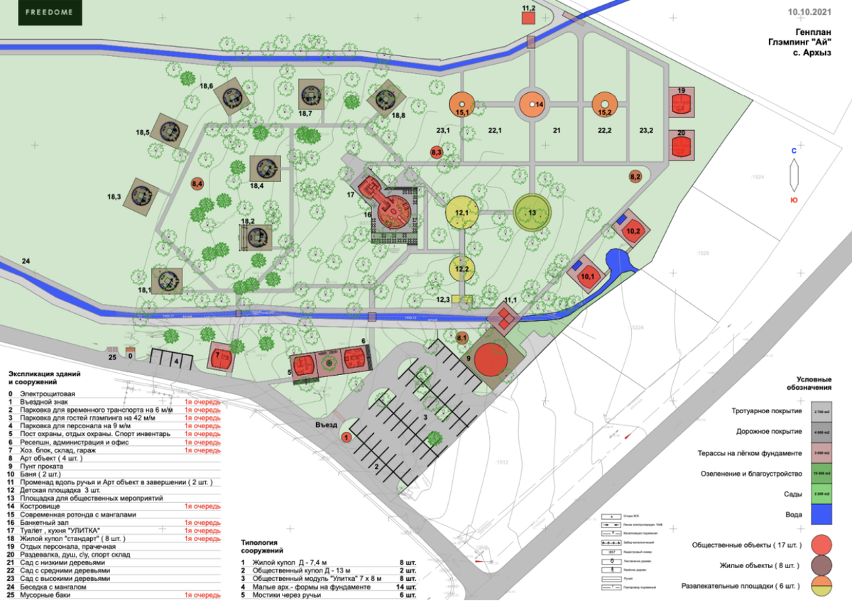 Глэмпинг Moon Glamp, с. Архыз, генплан