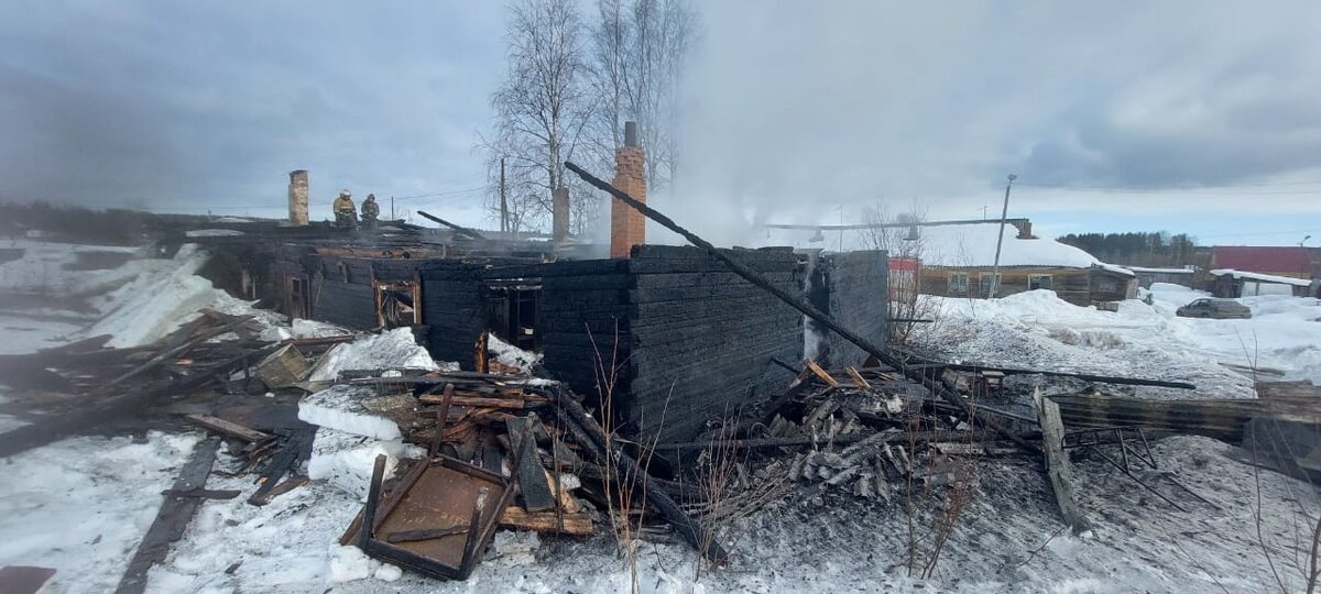    Труп мужчины обнаружили на месте пожара в КарелииОтряд противопожарной службы Прионежского района